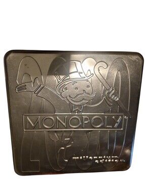 Hasbro Monopoly 2000 Embossed Silver Collector Tin Game